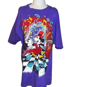 Vintage 90s Disney single stitch minnie mickey mouse bedazzled glittered T-shirt